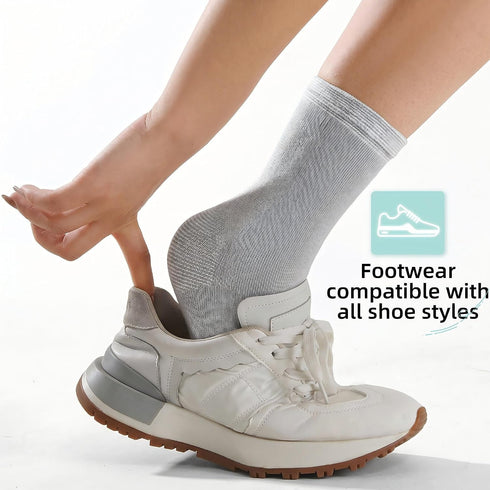 LHKQMYT (Grey,L(ShoeSize41-44)) one Compress Bamboo Foot Ankle Sleeves Neuropathy for Women- Premium Anti-Fatigue
