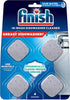 Finish Dishwasher Cleaner Tablets, 4 Count, Hygienically Cleans Hidden Grease, 4 Month Supply