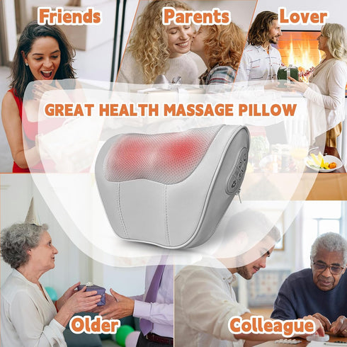OSAWIY 20 Neck Massager Pillow with Heat for Pain Relief Deep Tissue, Neck Stretcher Traction Devices Cervical Hump