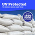 DURASACK Large Heavy Duty Sand Bags, 10 Count, 50 lbs Capacity, 18x30 inches, White, UV Protection for Flood Control