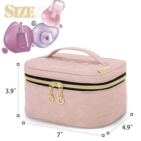 Yarwo Nail Polish Organizer Bag, Holds 12 Bottles (15ml/0.5 fl.oz), Travel Case for Nail Polish, Dusty Rose (Bag Only)