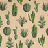 RUSPEPA Kraft Wrapping Paper Roll, Mini Roll, Cactus Design for All Occasions, 17 Inches X 32.8 Feet