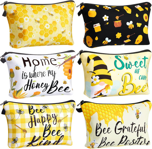 Reginary 6 Pcs Makeup Bags - Waterproof Multifunction Travel Cosmetic Pouch with Zipper for Women