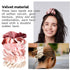 Whaline Blush Theme Hair Scrunchies - Large Velvet Hair Bands, Pink Soft Elastic Hair Ties, Hair Accessories for Girls,
