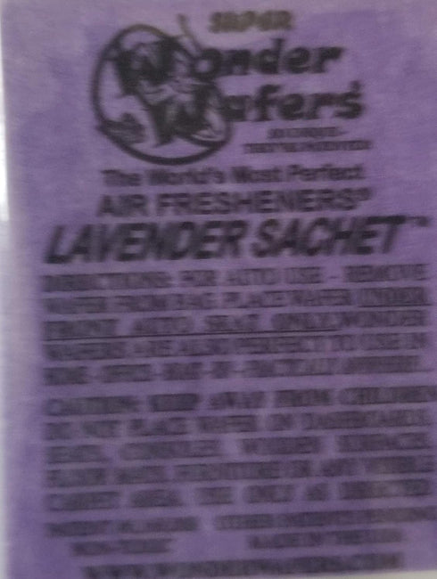 Wonder Wafers Individually Wrapped Lavender Sachet Air Fresheners, 25 CT