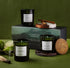 Set 3 (5.6oz) of Three Scented Candles for Men | Masculine scents of Bergamot & Sandalwood. Leather & Mahogany, Tobacco
