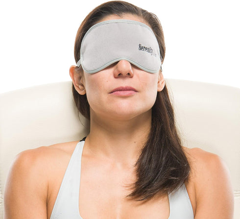 Serenity 2000 Magnetic Therapy Eye Mask for Improved Sleep, Pain Relief, and Wellness - Gray, Contains 12 Magnets