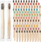 Sieral 240 Pcs Bamboo Toothbrushes, Charcoal Soft Bristle Manual Toothbrushes for Kids and Adults