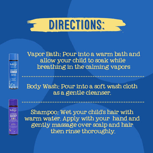 Oilogic Baby Vapor Bath Relief Bundle - 2-Pack (Slumber & Sleep, Stuffy Nose & Cough) - 100% Pure Essential Oils