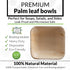 Chic Leaf Palm Leaf Bowls, 5.5 Inch 16oz Disposable Square Bowls, 100% Compostable for Weddings & Catering