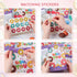 VGOODALL 24PCS Donut Party Favor Bags, Paper Gift Bags with Stickers for Kids Birthday Party Goodie Bags