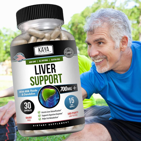 Kaya Naturals Liver Cleanse Detox & Repair - Milk Thistle Liver Supplement with Artichoke Extract and Dandelion Root -