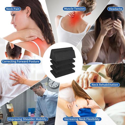 Neck and Shoulder Relaxer, Cervical Traction Device for Cervical Spine Alignment, Neck Stretcher Chiropractic Pillows