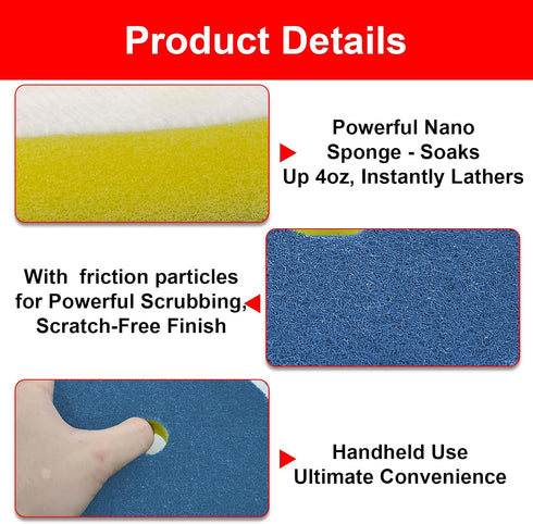OKcedier 1 2 1 Spin Mop Replacement Head for O Cedar EasyWring Tank, Includes Magic Scrubber Sponge Brushes & Connector