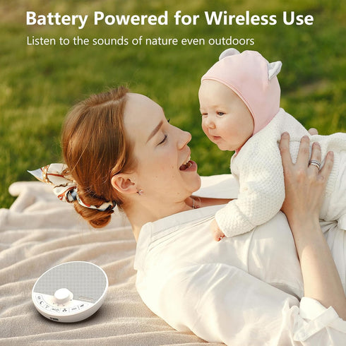 SOMEYOU 18 Portable White Noise Sound Machine with Sleep Sounds, Battery Powered Bluetooth Function Knob Volume Control