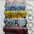 Red Snakeskin Print Keychain Birth Control Pill Case in Envelope Shape