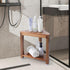 13.5in, Shower Foot Rest Acacia Wood Shower Stool for Shaving Legs, Small Foot Stool with Storage Shelf, for Inside