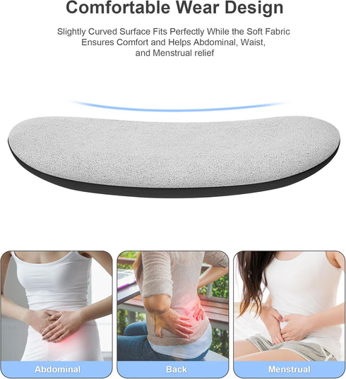 xinjue 6 6 3s Portable Cordless Heating Pad for Period Cramps, Voice Reminder Menstrual Heating Pad with Heat Levels