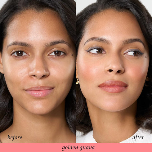 Julep Skip The Brush Cream to Powder Blush Stick - Golden Guava, Blendable & Buildable 2-in-1 Makeup Stick