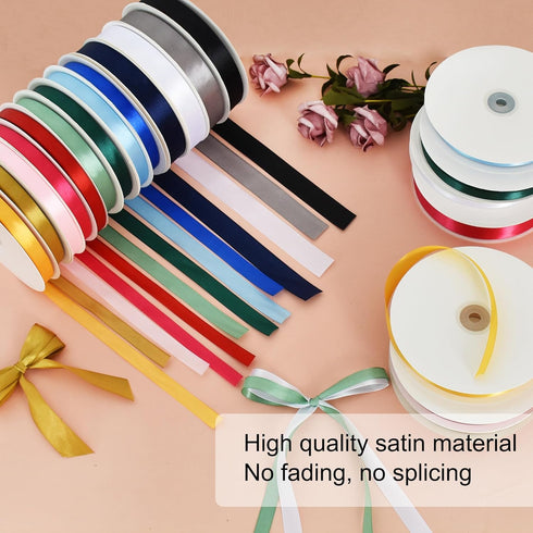 TONIFUL Sky Blue Satin Ribbon, 7/8 Inch x 100 Yards for Gift Wrapping, DIY Crafts, Invitations, Floral Bouquets
