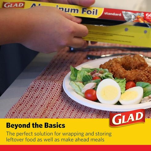 Glad Aluminum Foil - 60 Square Feet for Grilling, Roasting, Baking