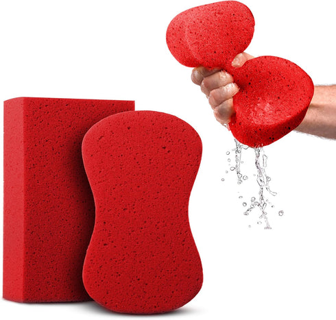 Sponges for Cleaning, 2 Pack Multi-Purpose Sponge, Perfect for Car Wash, Household Cleaning, Tile Grout