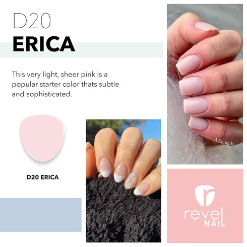 Revel Nail Dip Powder - Light Pink Nail Powder for DIY, Professional Dipping Powder & Nail Art Supplies, 1 Oz