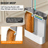 Set 4 CTIME Flat Mop and Bucket with WringerWet and Dry UseHands-Free Flat Mops for Floor Cleaning and Window Wall