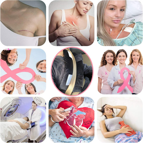 Mastectomy Seat Belt Pillows for Pacemaker Recovery, Post Surgery Cushions for Heart Surgery, Gift Accessories