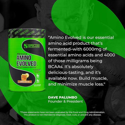 Species Nutrition EAA & BCAA Powder, Fermented Amino Acids for Muscle Recovery & Endurance (Lemon Iced Tea, 30 Servings)