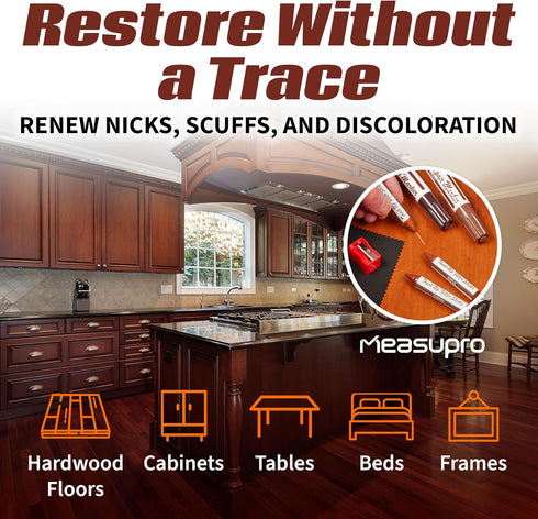 Wood Scratch Repair Kit Markers, Set of 13 Furniture Repair Pens for Touch-Up on Wood Furniture, Essential Toolkit