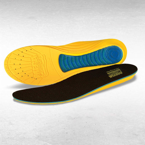 MEGAComfort Inc. Unisex Adult Shoe Insoles, Yellow, Blue, Men's Size 10-11, Women's Size 12-13 US