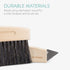 Navaris Small Dustpan and Brush Set, Wooden Mini Dust Pan Brush for Sweeping Tabletop, Black