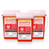 Sharps Container Small, Portable Needle Disposal and Travel Size Biohazard Bin, 1 Quart (Pack of 3)