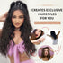 ORSUNCER Long Wavy Ponytail Extension, Black Brown 30" Curly Clip in Hair Extensions for Women