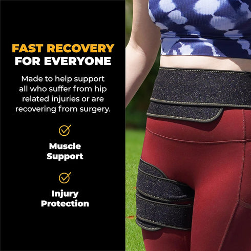 CopperJoint Hip Support Brace for Sciatica Pain Relief, Help Circulation, Hip Flexor Compression Wrap for Comfort &