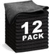 Black Microfiber Cleaning Cloth 13"x13", Ultra Soft Absorbent Rags for Housekeeping, Lint Free Reusable Cleaning Cloths