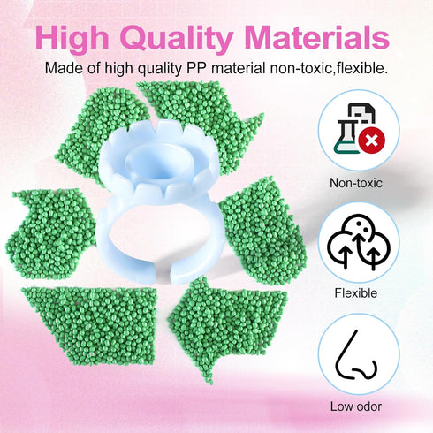 NXJ INFILILA Glue Rings, 100PCS Disposable Plastic for Eyelash Extensions, Nail Art, Tattoo Holder