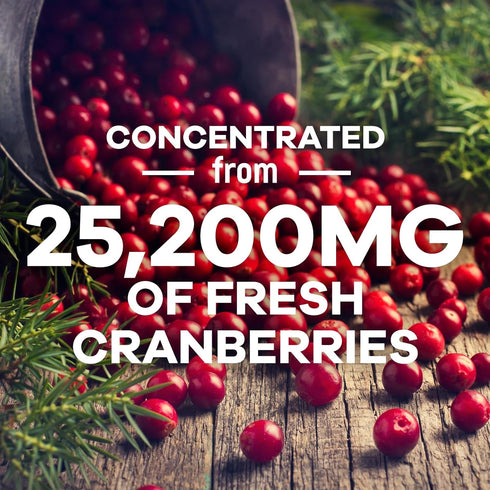 Cranberry Concentrate Extract Supplement with Vitamin C & E, 25,200mg for Urinary Tract Health, 120 Softgels