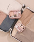 Pocmimut Makeup Bag, PU Leather Clear Travel Makeup Bag, Car Essentials for Women, Cosmetic Bag Organizers (Pink)