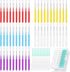 Zopeal 250 Pcs Interdental Brush for Braces, Disposable Dental Picks, Soft Cleaning Tool, Stylish Color