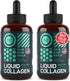 Liquid Collagen Peptides - 10,000mcg Collagen & 5,000mcg Biotin Drops for Youthful Skin, Hair Growth, Lemon Flavor