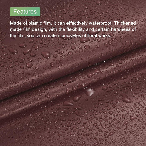 Packaging 22.8 22.8 Inch Packaging 20 MECCANIXITY Flower Wrapping Paper Waterproof Floral Wrap Brown Gift x Used