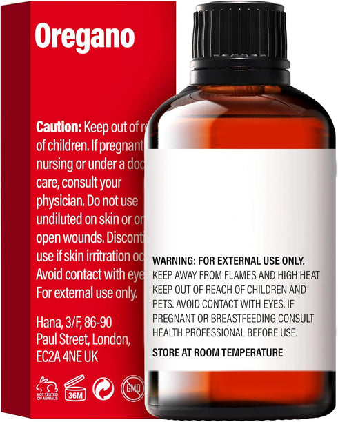 H’ana Oregano Essential Oil - 100% Pure and Natural Oil of Oregano for Skin, Nail, Diffuser, and Aromatherapy (1 Fl Oz)