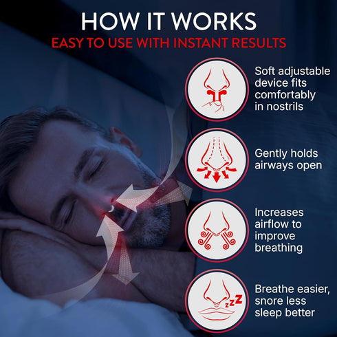 Mute Nasal Dilator Snoring Solution, Large 3 Pack, Comfortable Breathing Aids for Better Sleep