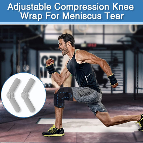Knee Braces for Pain Relief, Hinged Support with Dual Metal Stabilizers for Men/Women, Injury Recovery, Sports