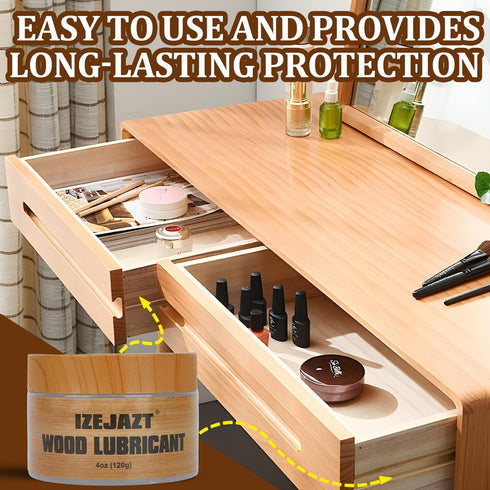IZEJAZT Anti-Jamming Wood Drawer Wax & Paste Wax - Premium Wood Lubricant for Sticky Drawer Slides - Furniture Wax