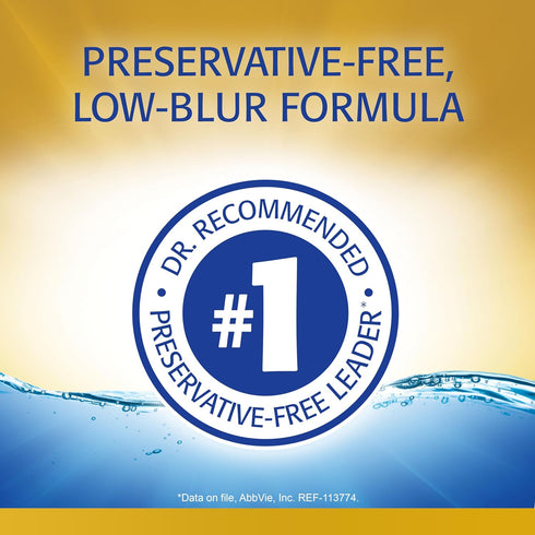 MEGA-3 0.33 oz (10mL) Refresh OPTIVE PF Lubricant Eye Drops Preservative-Free Artificial Tears, fl