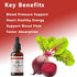Beet Root Supplement - Organic Liquid Beets Extra Fast Absorption Tincture, Gluten Free, 2 Fl Oz