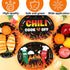 50 Pcs Chili Cook Off Oval Paper Plates, 11 inch Large Disposable Platters for Mexican Fiesta Chili Cooking Competition